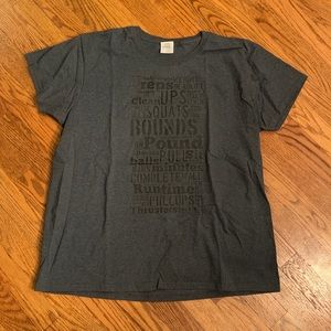 CrossFit Gray Graphic Tee, Size XL
